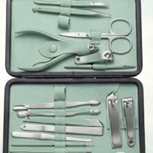 Ensemble de coupe-ongles et de pinces à cuticules professionnels avec étui de voyage, kit de manucure et de pédicure, coupe-ongles