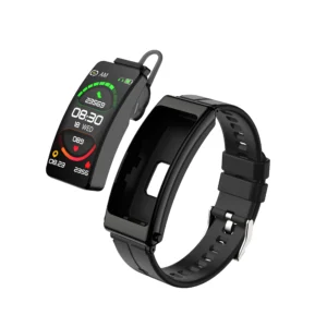 Bracelet intelligent K13 avec écran TFT 1,14 pouces, appel Bluetooth, montre connectée 2-en-1 avec écouteurs