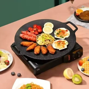 Plaque de cuisson multifonctions pour barbecue coréen, wok à induction portable pour extérieur