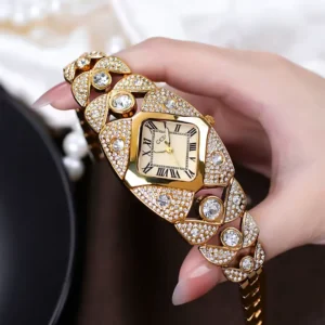 Women Watch Light Luxury Brand Diamond Inlaid Bracelet Watches Waterproof Ladies Fashion Quartz Clock Wristwatch Gift